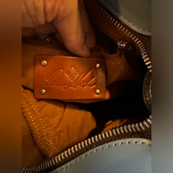 NWOT Patricia Nash Holystone Slouchy Satchel in Safflower Blue *sold out online* - Picture 8 of 16